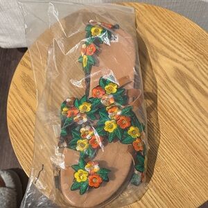 Floral Embroidered Sandals